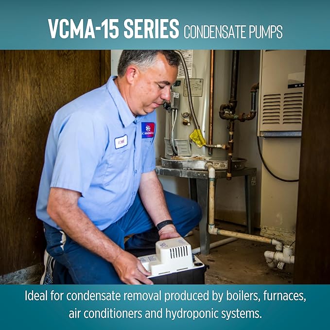 Little Giant VCMA-15ULST 115 Volt, 65 GPH, 1/50 HP Automatic Condensate Removal - Image 8
