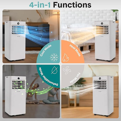SereneLife 8, 000 BTU Portable Air Conditioner and Heater, Small AC - Image 5