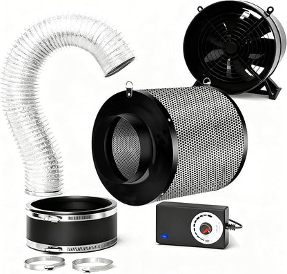 MELONFARM Air Filtration Kit, 8 Ft Ducting & Rubber Coupler, Air Cooling and by MELONFARM