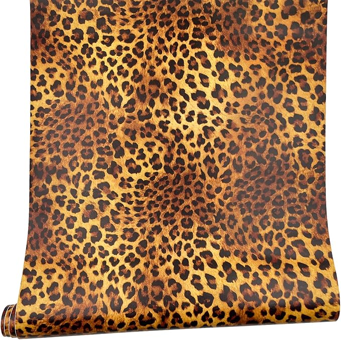 Sexy Leopard Print Self-Adhesive Shelf Drawer Liner Moisture Proof PVC Mat - Image 2