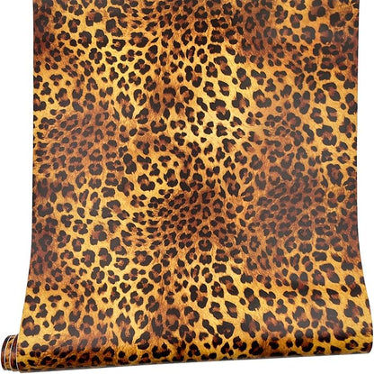Sexy Leopard Print Self-Adhesive Shelf Drawer Liner Moisture Proof PVC Mat - Image 2