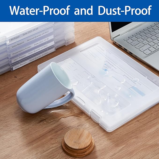 6 Pack A4 Paper Storage Box, 8.5 x 11 Project Case - Image 4