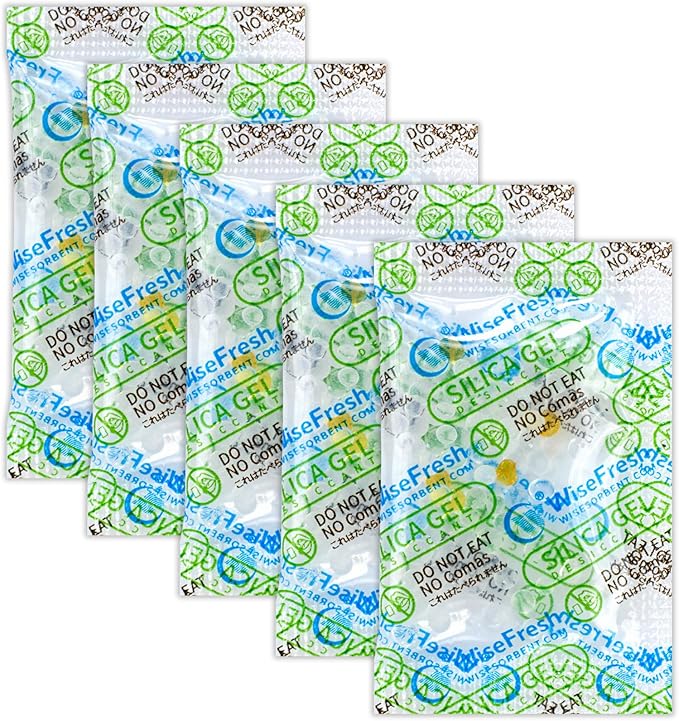 1000Pcs 1 Gram Food Safe Desiccant Packs, Silica Gel Packets, Indicating by Wisesorb