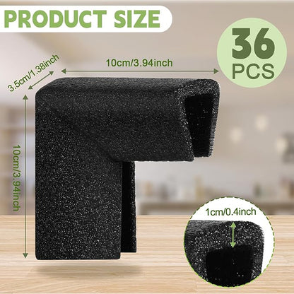 36 Pcs Foam Corner Protectors for Shipping, L-Shaped Edge Guards for TV Moving - Image 2