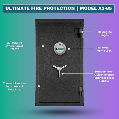 9.8 Cub Extra Large Biometric Waterproof Fireproof Safe - Image 3