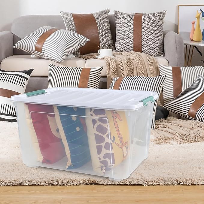 80 L Large Plastic Storage Bins - Image 5