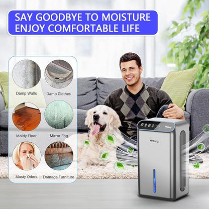 Dehumidifiers for Home Quiet Small Dehumidifier for Basement Bedroom Bathroom - Image 7