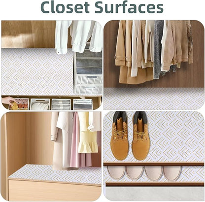 Shelf Liner for Kitchen Cabinets Non Adhesive Drawer Liner Gold Arrow Non-Slip - Image 7