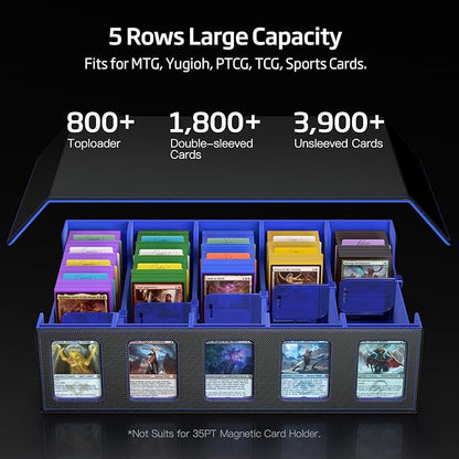 Trading Card Storage Box 5-Row 3900+ Capacity, TCG MTG Card Case - Image 3