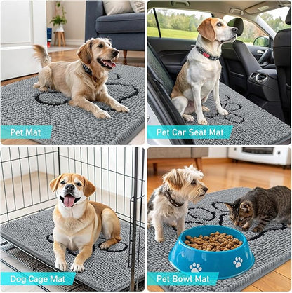 OLANLY Dog Door Mat for Muddy Paws 32x20, Paw Print Design, Absorbs Moisture - Image 7