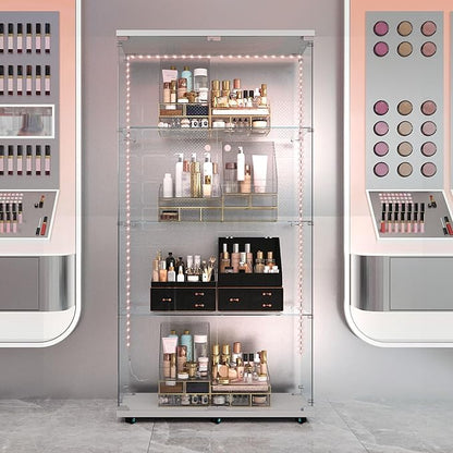 Yoluckea 4 Tiers Glass Display Cabinet by Yoluckea