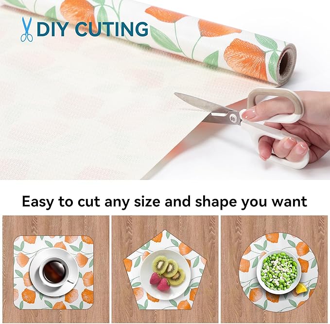 2 Rolls 12" W x 120" L Floral Drawer and Shelf Liner - Image 5