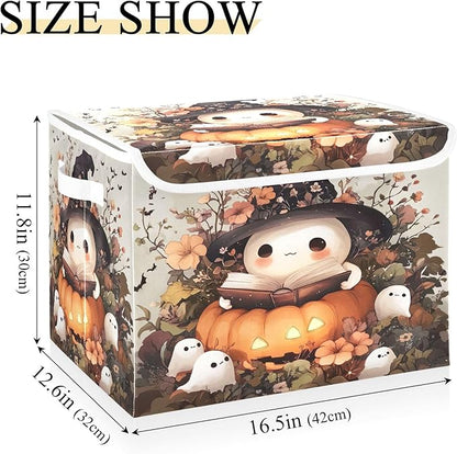 xigua Ghost Wearing Witch Hat Storage Bins - Image 3