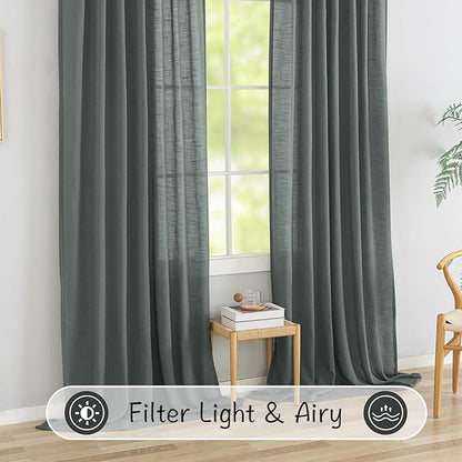 Flax Linen Curtains 72 Inch Length - Image 5