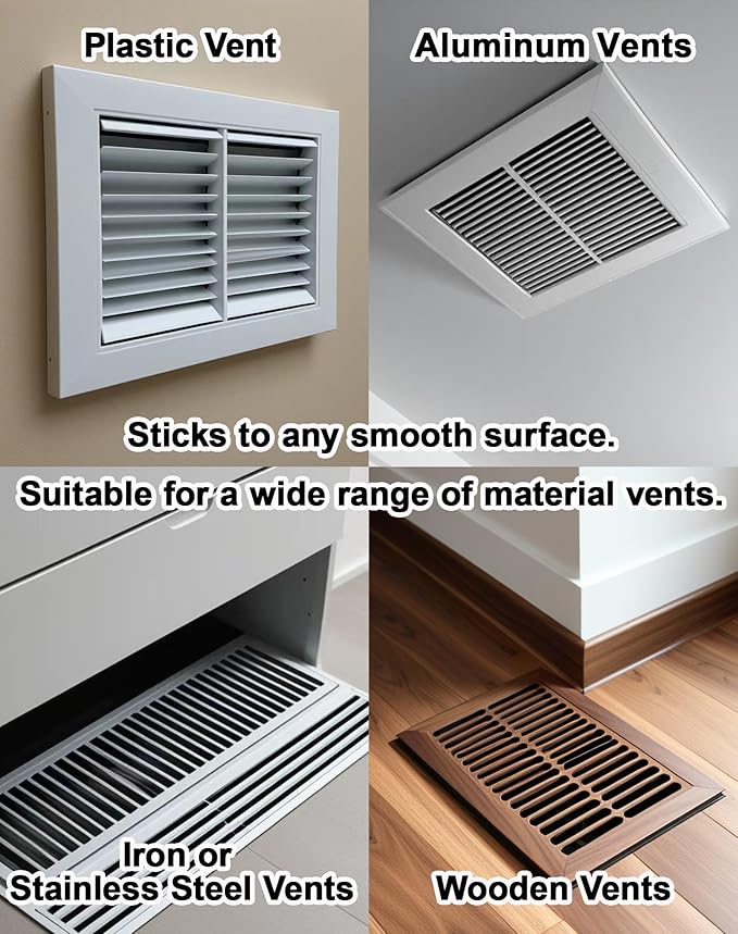 4 Pack PET Vent Covers with Nano Adhesive, Ceiling Vents and Air Registers - Image 4