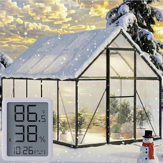 6×10FT Greenhouse for Outdoors, Walk-in Greenhouse and Winter Garden Planting by WUKHG