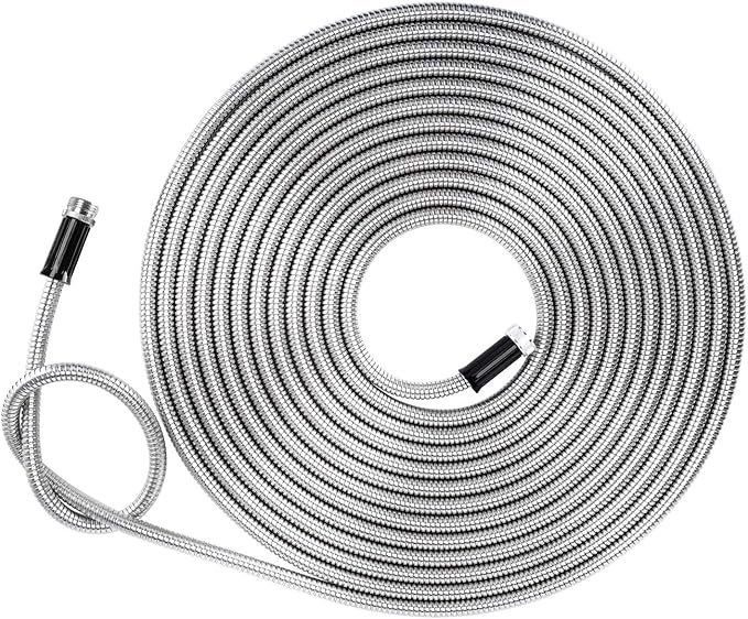 Beaulife Metal Garden Hose 100 ft Flexible No Kink Lightweight RV Drinking - Image 2