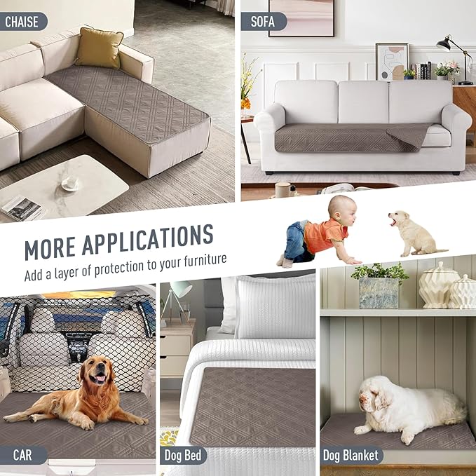 TAOCOCO 100% Waterproof Sofa Cushion Cover Reversible Couch Seat Cover - Image 5