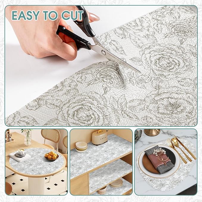 Drawer and Shelf Liner, Non-Slip Kitchen Cabinet Liners Non-Adhesive Thick - Image 4