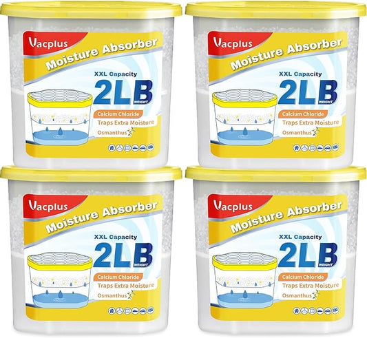 Vacplus Moisture Absorber Buckets – Large Capacity Dehumidifier and Humidity by Vacplus