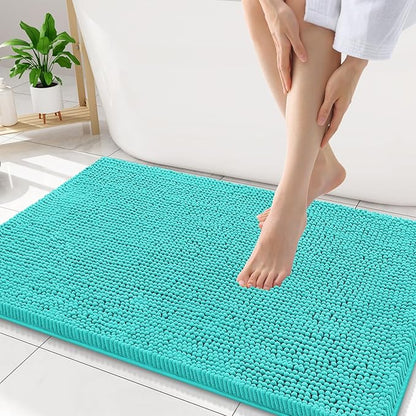 Smiry Luxury Chenille Bathroom Rugs 34x21, Extra Soft and Absorbent Shaggy Bath by Smiry
