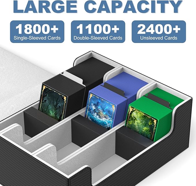 Mlikero Card Deck Case for Trading Cards 1800+, Trading Card Storage Box - Image 2