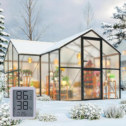 12X12FT Green Houses for Outside, Large Greenhouse for Outdoors and Garden by WUKHG