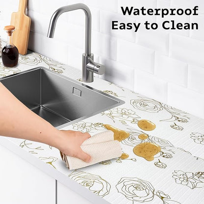 Shelf and Drawer Liner for Kitchen Cabinets Non-Adhesive, Strong Grip Non-Slip - Image 4