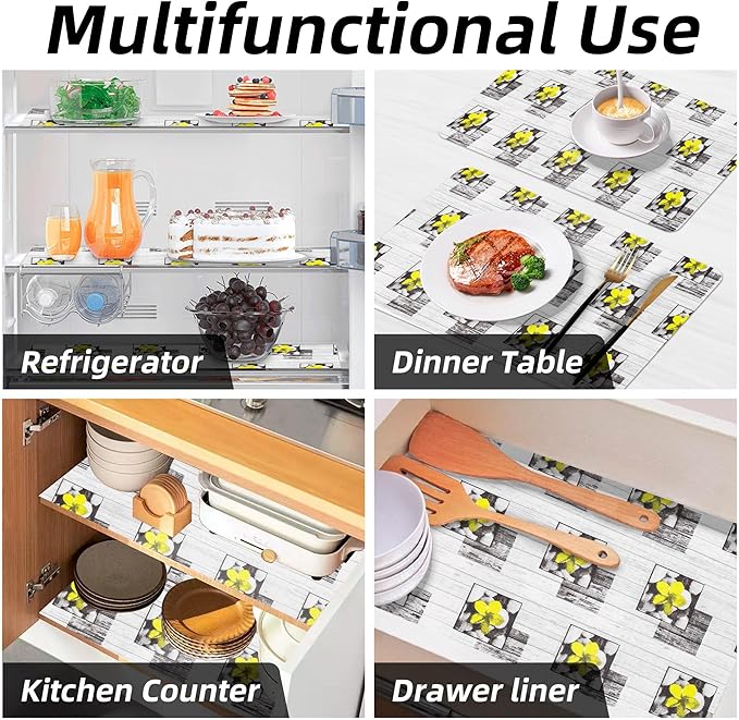 Non Adhesive Shelf Liner Kitchen 12" W x 60" L Drawer Liner Pantry Liner - Image 9