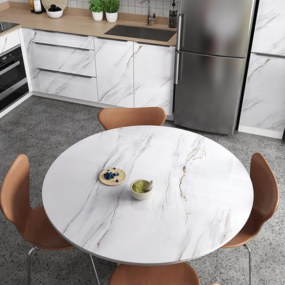 354.3"x31.5" Wide White Marble Countertop Contact Paper Peel and Stick Kitchen - Image 3