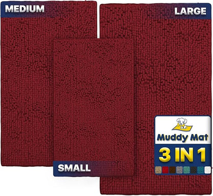 Muddy Mat® Pack of 3 Highly Absorbent Microfiber Dog Door Mat and Pet Rug by MuddyMat%C2%AE