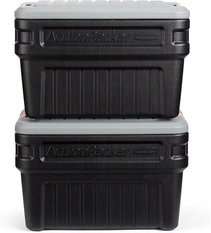Rubbermaid ActionPacker 24 Gal Lockable Storage Box Pack of 2, Industrial - Image 2