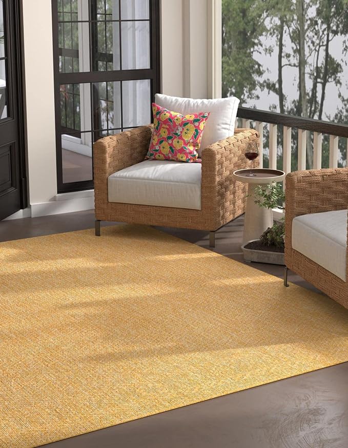 Unique Loom Collection Casual Transitional Solid Heathered Indoor/Outdoor by UniqueLoom