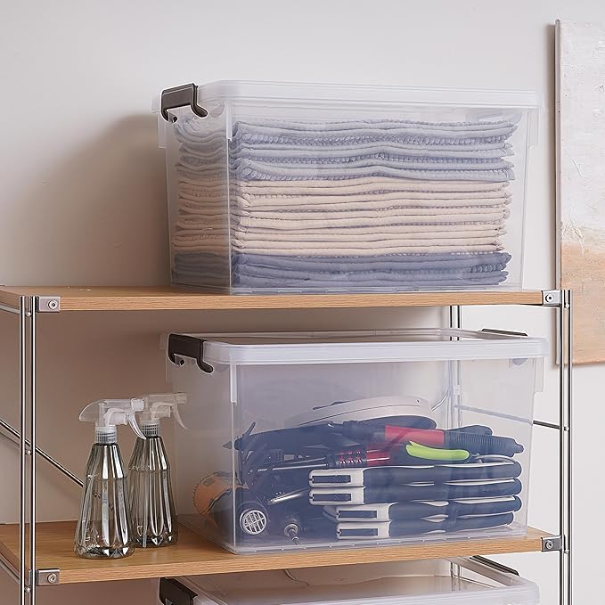 Citylife 48 QT 6 Packs Plastic Storage Bins - Image 3
