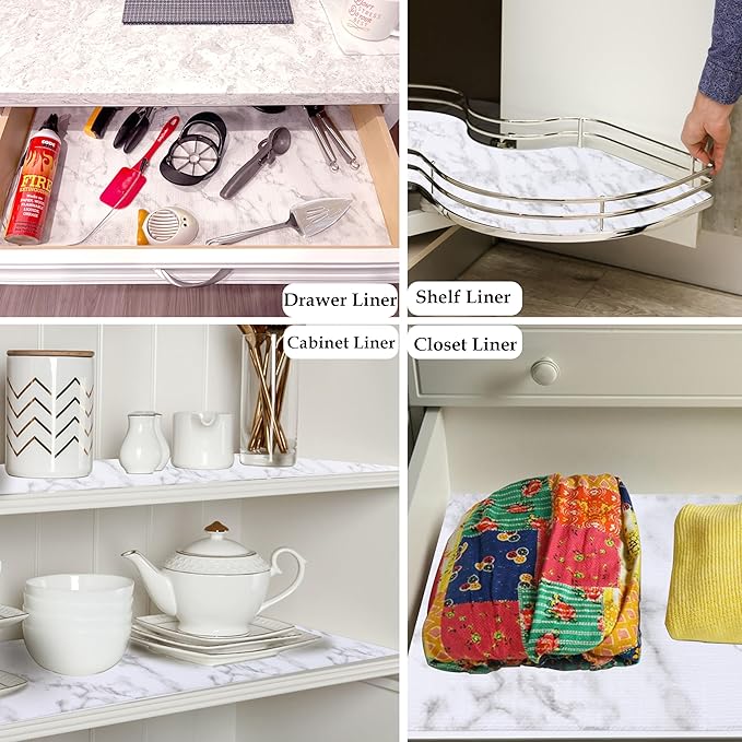 Shelf Liners for Cabinets 15 Inch Wide X 20 Ft Non Slip Waterproof Drawer - Image 6
