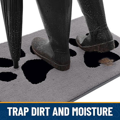 Smiry Dog Door Mat for Muddy Paws, Absorbs Moisture and Dirt, Low-Profile - Image 2