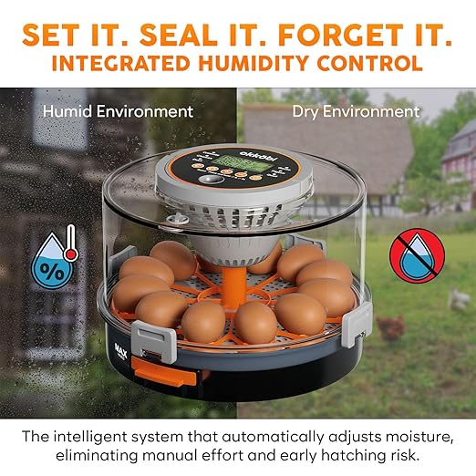 12 Egg Incubator with Automatic Egg Turning and Humidity Control – Temperature - Image 5