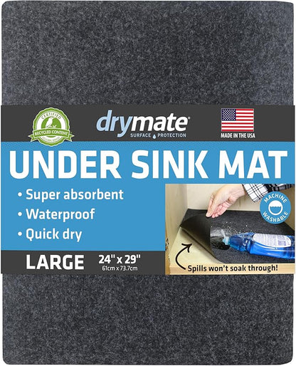 Drymate Premium Under Sink Mat, Waterproof Cabinet Protection Mats by Drymate