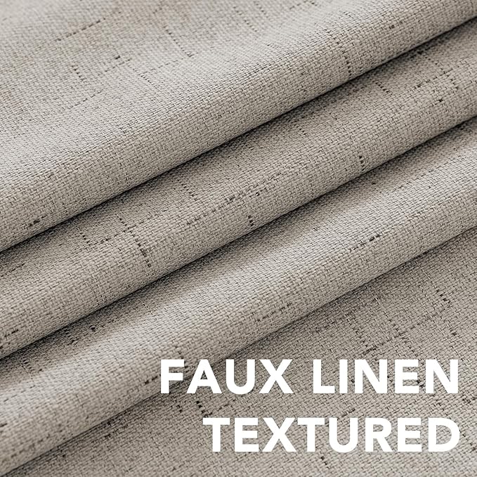 H.VERSAILTEX Linen Curtains 100% Blackout Curtains - Image 4