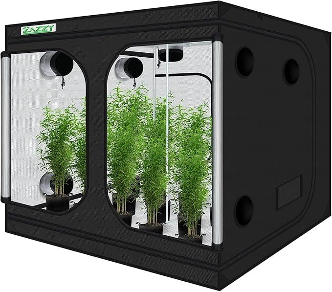 zazzy Large Grow Tent 96"x96"x78", High Reflective Mylar Grow Room by Zazzy