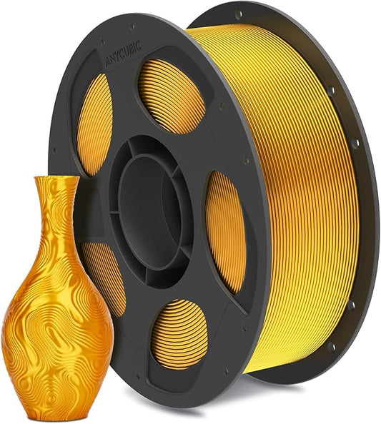 ANYCUBIC Silk Filament, Clog-Free Shiny 3D Printer PLA Filament 1.75mm by ANYCUBIC