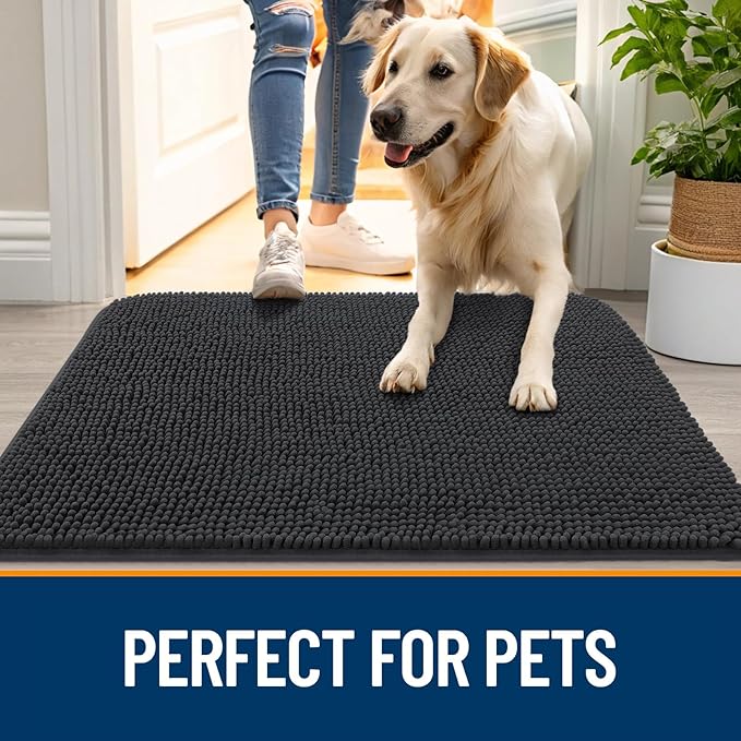 OLANLY Dog Door Mat for Muddy Paws 44x24, Absorbs Moisture and Dirt, Absorbent - Image 6
