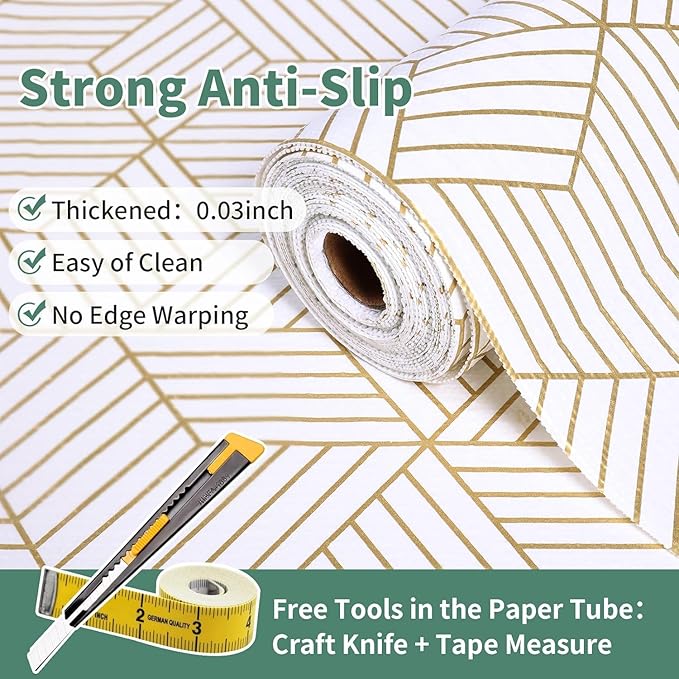 Shelf Liners for Kitchen Cabinets 23.6 in x 30 FT, Non Adhesive Cabinet Liner - Image 2
