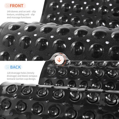 Anti-Slip Bathtub Shower mat, 27.5×14.5（Approximately 70×37cm） inch Soft - Image 2