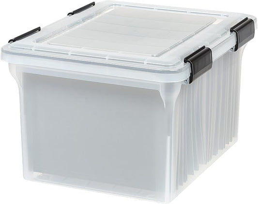 IRIS USA File Box WeatherPro File Organizer Plastic File Box by IRISUSA