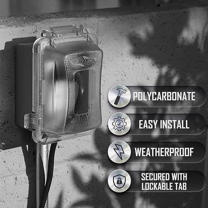 TayMac MM420C 1-Gang Nonmetallic Extra Duty Weatherproof In-Use - Image 5