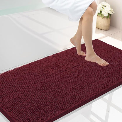 Smiry Luxury Chenille Bathroom Rugs 44x24, Extra Soft and Absorbent Shaggy Bath by Smiry