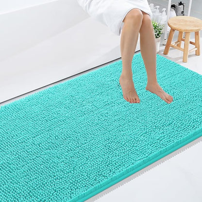 Smiry Luxury Chenille Bathroom Rugs 59x35, Extra Soft and Absorbent Shaggy Bath by Smiry