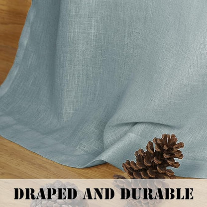 H.VERSAILTEX Linen Curtains Elegant Natural Linen Semi Sheer Curtains Energy - Image 6