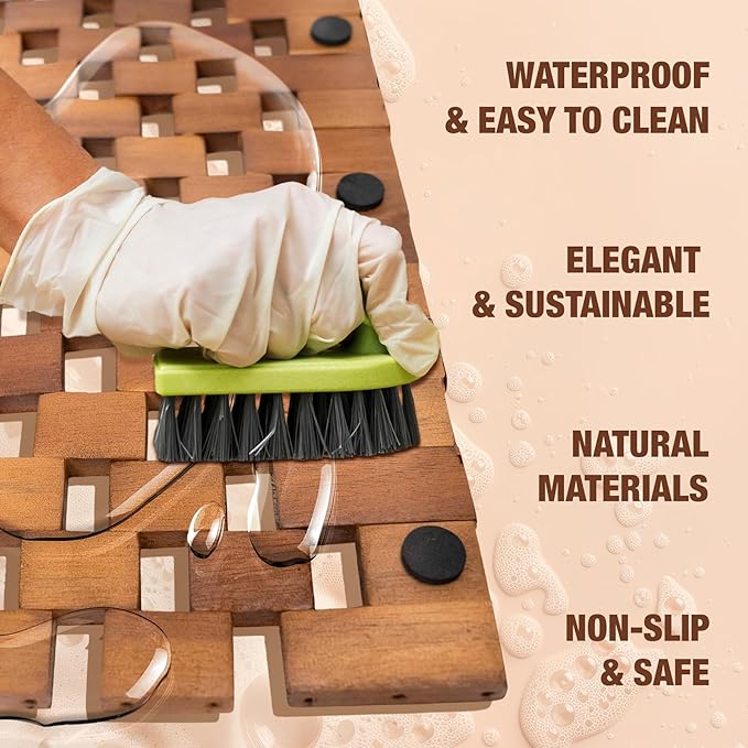 Acacia Wood Bath Mat - Image 6